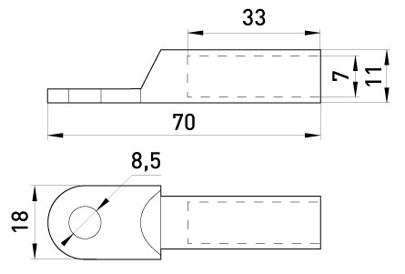 Медный кабельный наконечник E.Next e.end.stand.dt.25 (s039003) - фото №1