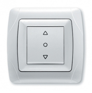 Перемикач кнопковий для управління жалюзі, білий Carmen