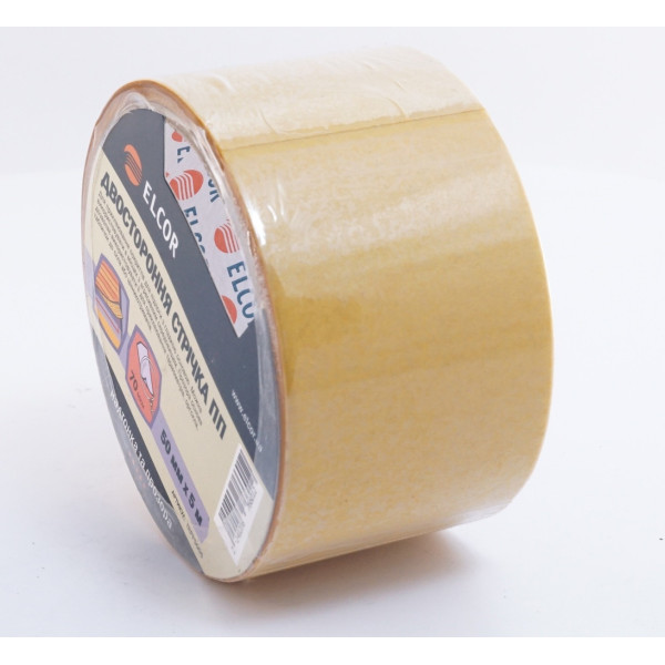 Двостороння стрічка Elcor 40206766 TRPP5005 на поліпропіленовій основі 50мм (5м) - фото №3