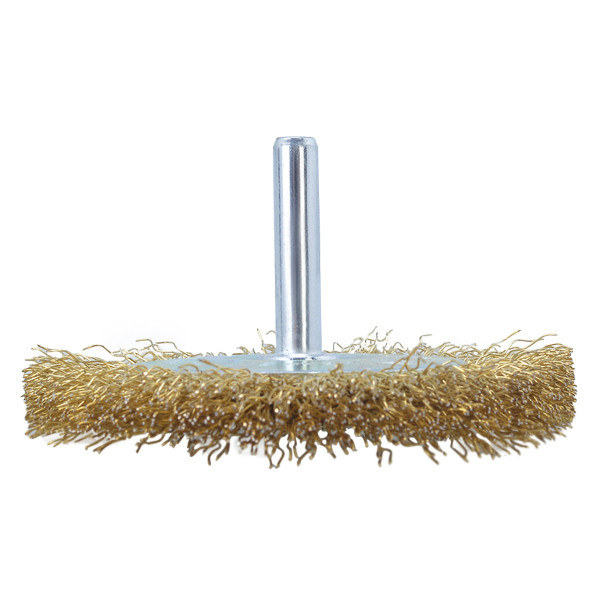 Дискова щітка Tolsen (77542) 75х6.4мм з гофрованого латунованого дроту 0.3мм - фото №1