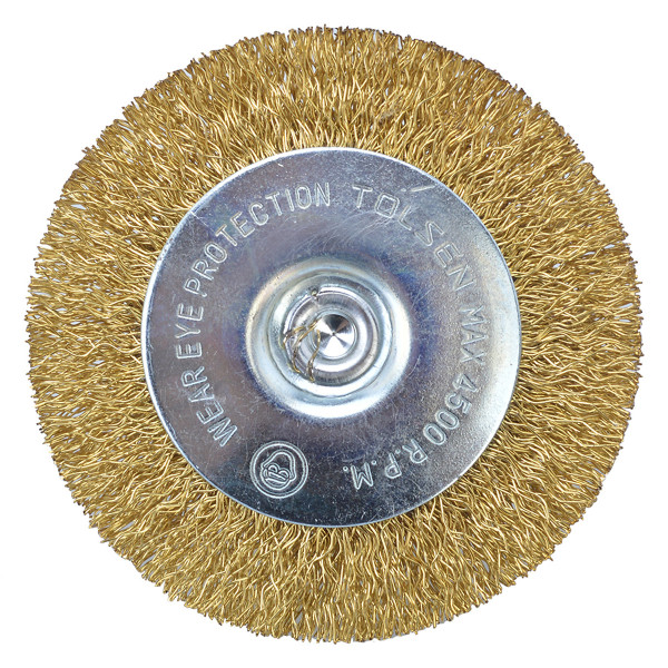 Дискова щітка Tolsen (77542) 75х6.4мм з гофрованого латунованого дроту 0.3мм - фото №2