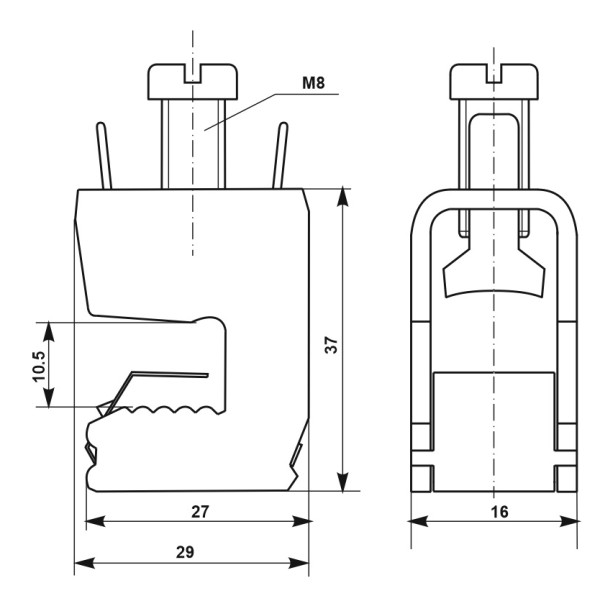 Шинная клемма Promfactor FA4-35mm 270A 10мм (FA0403524010) - фото №1