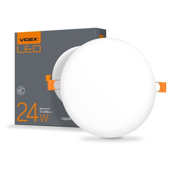 Безрамочный светильник Videx VL-DLFR-244 24Вт 4100K круглый - фото №1