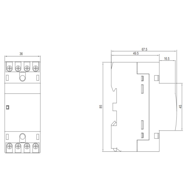 Модульний контактор NOARK Ex9CH25 40 230В 25А 4NO (102412) - фото №1