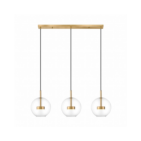 Підвісний світильник, люстра Zuma Line P0428-03J-L4AC Enceladus Led 3x5W 3000K 1500Lm IP20 Золотий