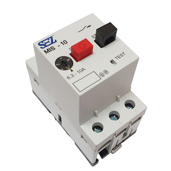 Автомат защиты двигателя Sez MIS25-10 (6,3-10А) c тепловым и электромагнитным расцепителем