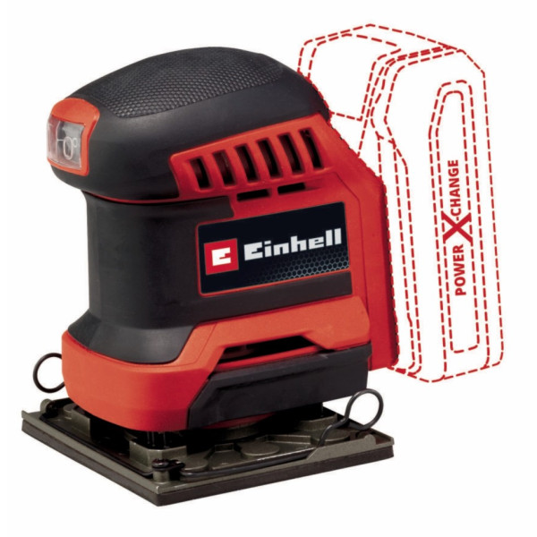Акумуляторна вібраційна шліфмашина Einhell X-Change 18В 22000об/хв з 2 шліфувальними аркушами (4460731)