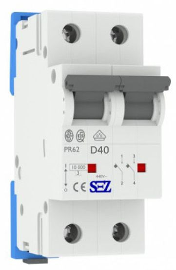 Двополюсний автомат SEZ 62 D 40А 2P (PR62D40А)