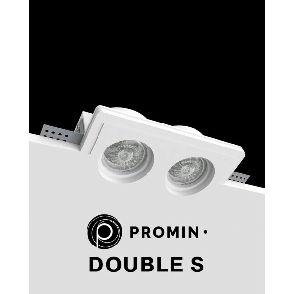 Точковий світильник Promin Double S GU10/G5.3 2x10W IP20 Wh - фото №1