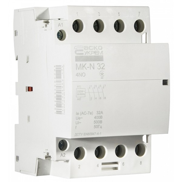 Модульный контактор Аско-Укрем MK-N 4P 32A 4NO (A0040030032)