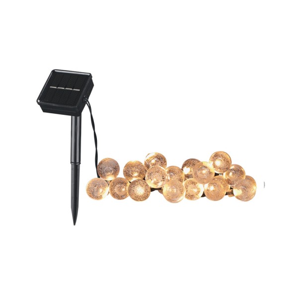 Гирлянда на солнечной батарее Goldlux 329479 Bubble Glass LED 2700K IP44 прозрачная - фото №2