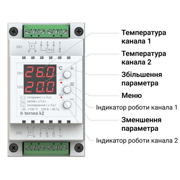 Термореле Terneo k2 - фото №1