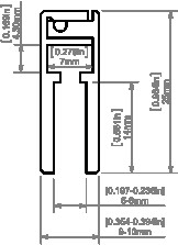 LED-профіль KLUS KRAV-56 для торцевої підсвітки скла, 3 метр (KLUS_A18017AZM_3) - фото №8