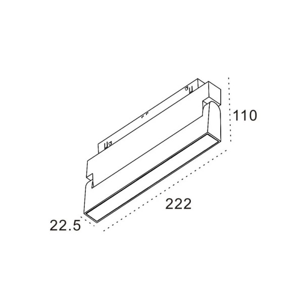 Магнитный светильник Alumled ALMG-S104 12W 3000K BK Led 960Lm IP20 - фото №1