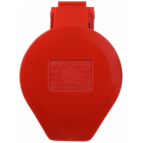 Силовой разъем Аско-Укрем ГП 3Р+N+РЕ 32А/5 (225) (A0080020006) - фото №1