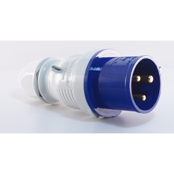 Силовий штекер на кабель WALTHER WL230306 (2P+E) 32А 230V IP44 - фото №1