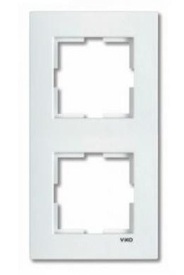 Рамка подвійна вертикальна VIKO Karre біла
