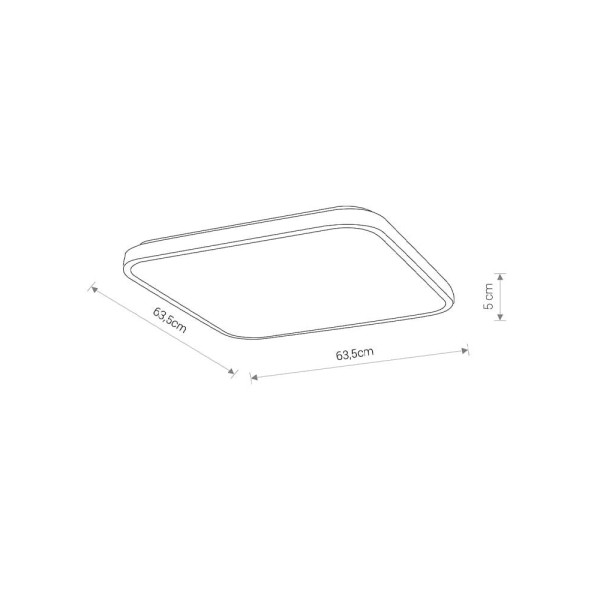 Світильник стельовий Nowodvorski 10987 Agnes LED 1x64W 3000K 5600Lm IP44 Чорний - фото №3