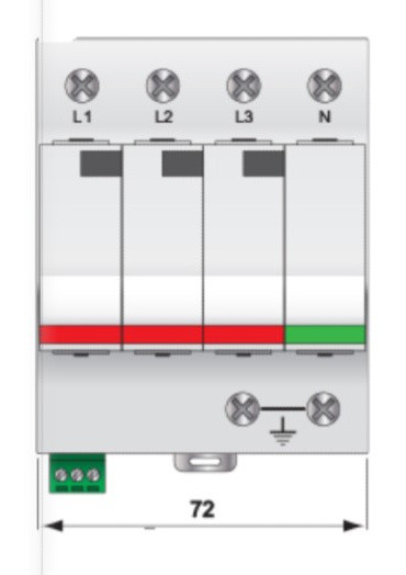 Обмежувач перенапруги ETI 002442957 ETITEC V T2 255/20 (3+1) - фото №2