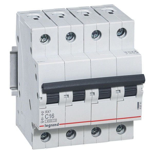 Защитный выключатель RX³ 4,5кА 32А 4п C, Legrand