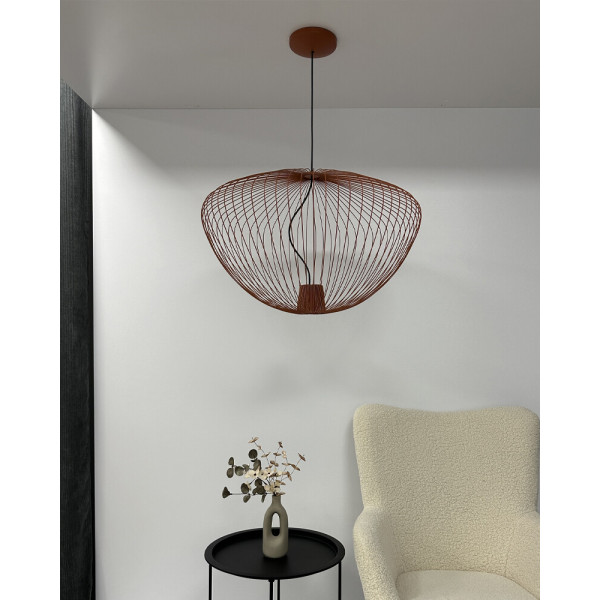 Подвесной светильник, люстра Nowodvorski 11494 Pumpkin L GU10 1x10W IP20 терракотовый - фото №1