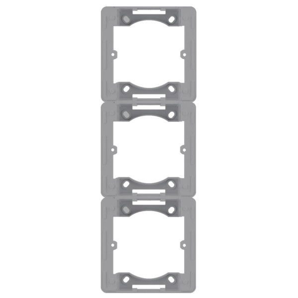 Адаптер Hager WL5832 Lumina-Intense 3Х з/в (сріблястий)