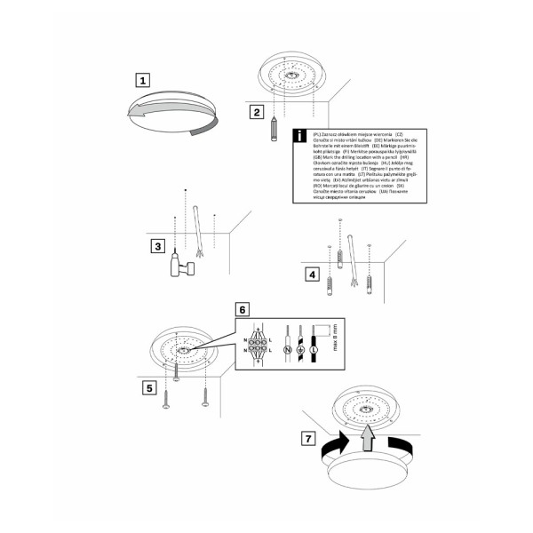 Светильник потолочный Goldlux 325747 Pirius Led 1x48W 3000K-6000K 5300Lm IP44 WH - фото №4