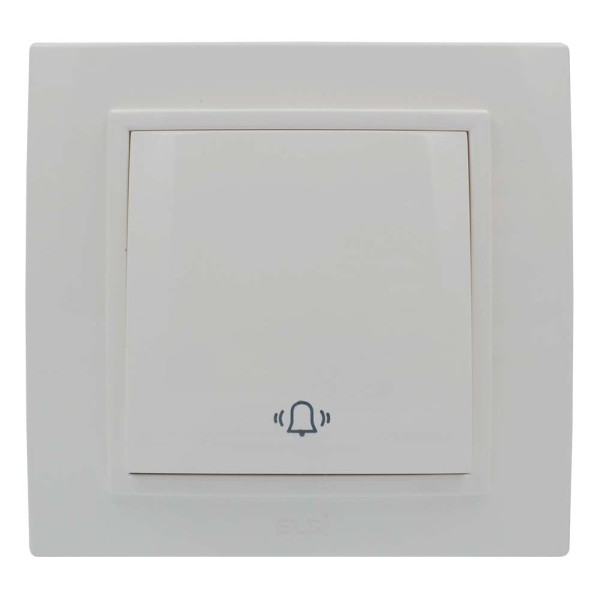 Вимикач ELBI ZENA білий кнопка з рамкою ( 500-010200-207 )