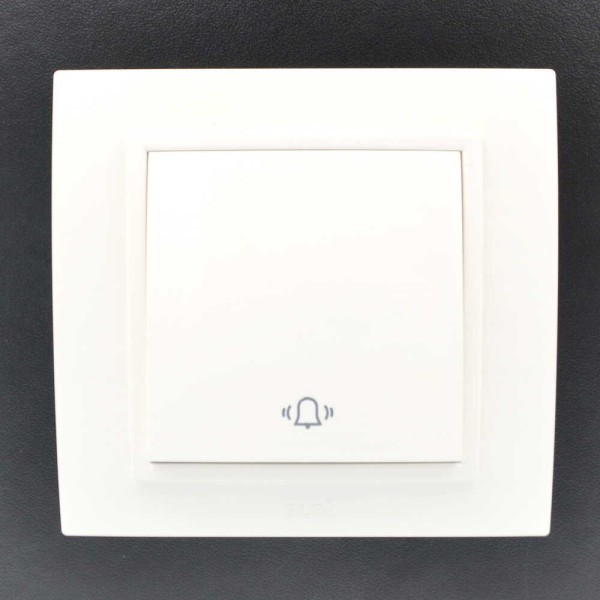 Вимикач ELBI ZENA білий кнопка з рамкою ( 500-010200-207 ) - фото №4