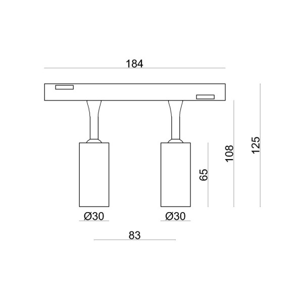 Магнітний світильник Alumled ALMG-M03-2 2x3W 40° 3000К OSRAM 240LM BK - фото №1