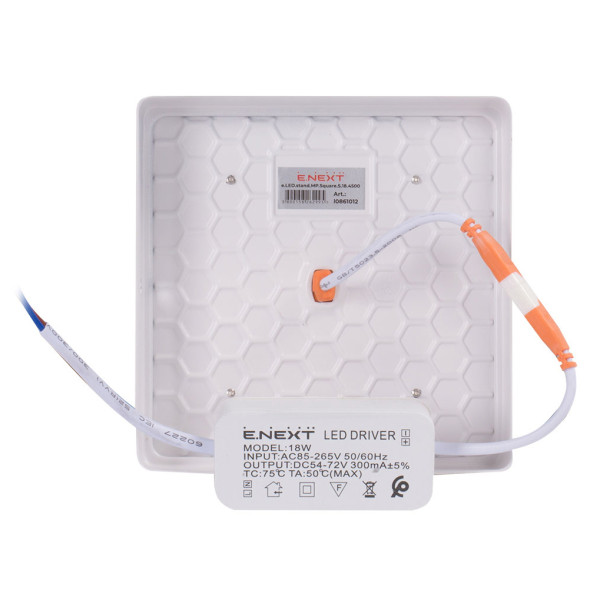 Накладний світильник E.Next e.LED.stand.MP.Square.S.36.4500 квадратний 36Вт 4500К 3240Лм (l0861014) - фото №2