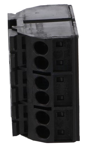 Клема самозатискна З-х полюсна PE-N-L1 на 12 проводів WAGO 862-1503 32А 4мм чорна - фото №3