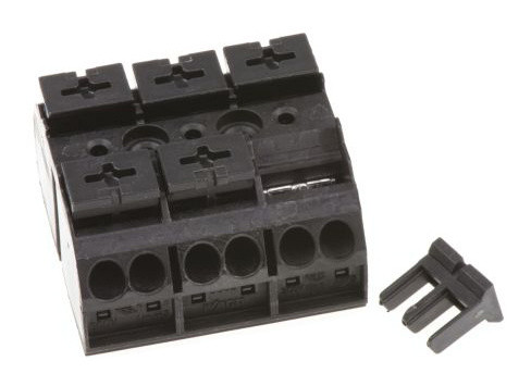 Клема самозатискна З-х полюсна PE-N-L1 на 12 проводів WAGO 862-1503 32А 4мм чорна - фото №5