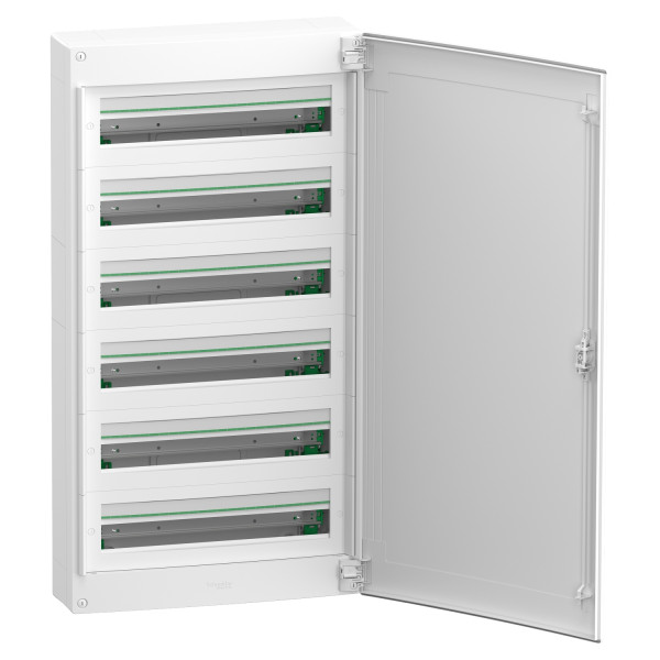 Навесной щит Schneider Electric PrismaSeT XS LVSXQ624 6 рядов 144М белые двери - фото №1