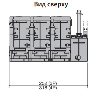 Разъединитель нагрузки ETI 004661803 под предохранители FLBS 400 3P («1-0» NH2 400A) - фото №2