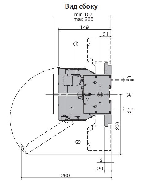 Разъединитель нагрузки ETI 004661803 под предохранители FLBS 400 3P («1-0» NH2 400A) - фото №3