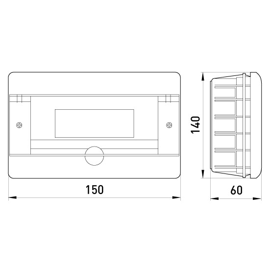 Вбудований пластиковий корпус E.Next e.plbox.stand.w.05 5-модульний (CBA905) - фото №1