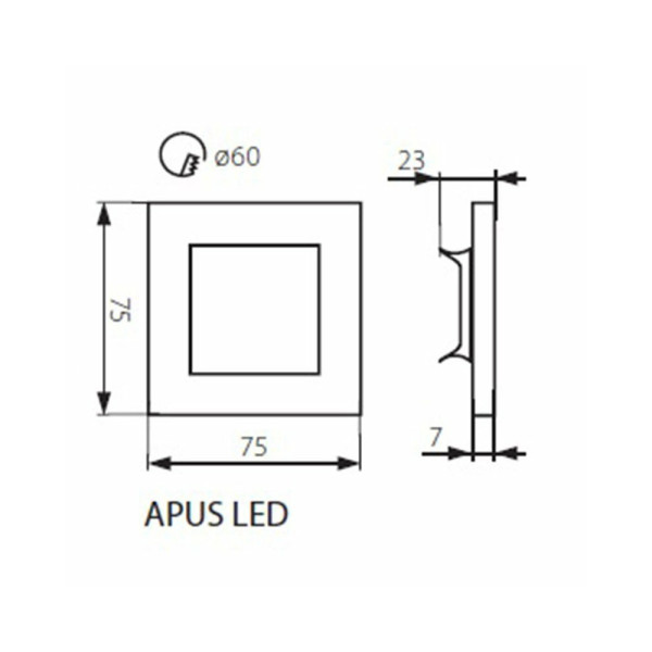 Светильник для подсветки лестницы/коридора Kanlux 26841 Apus LED 1x0.8W 6500K 15Lm IP20 - фото №2