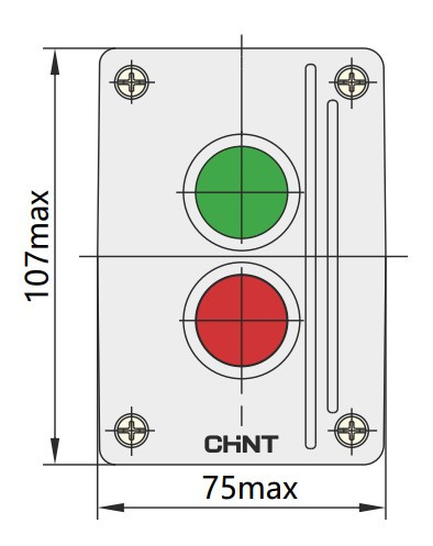 Кнопочный пост Chint NPH1-2001 1NO+1NC IP65 (587064) - фото №2