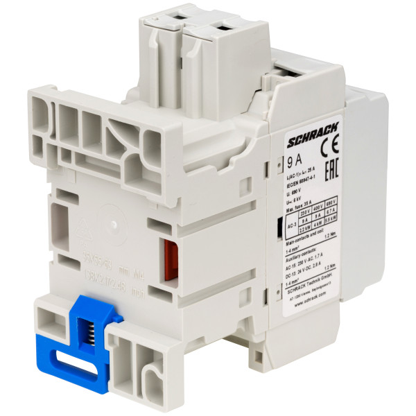 Контактор Schrack LZDC09B3 Cubico Classic 230В AC 1НО+1НЗ 4кВт 9А 3Р - фото №2