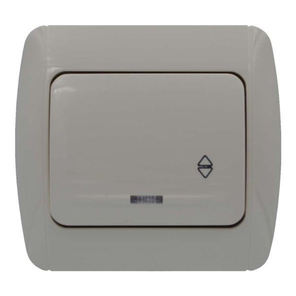 Выключатель ELBI ZIRVE Fixline кремовый 1кл проходной с подсветкой (501-010301-210)