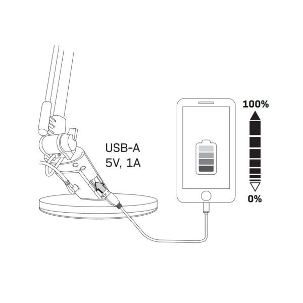 Настольная лампа Goldlux 324979 Optimum Led 1x7W IP20 Белая - фото №2