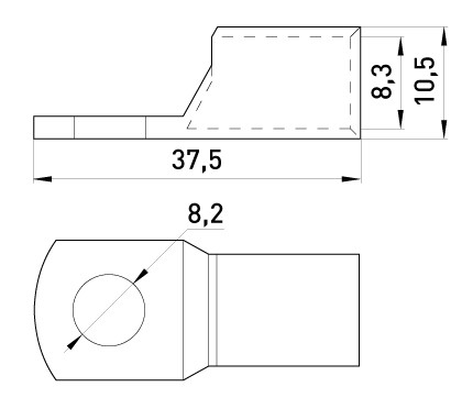 Медный кабельный наконечник E.Next е.end.stand.sc.35 (s040004) - фото №1