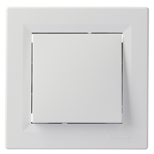 Перемикач 1-клавішний прохідний білий Asfora, EPH0400121