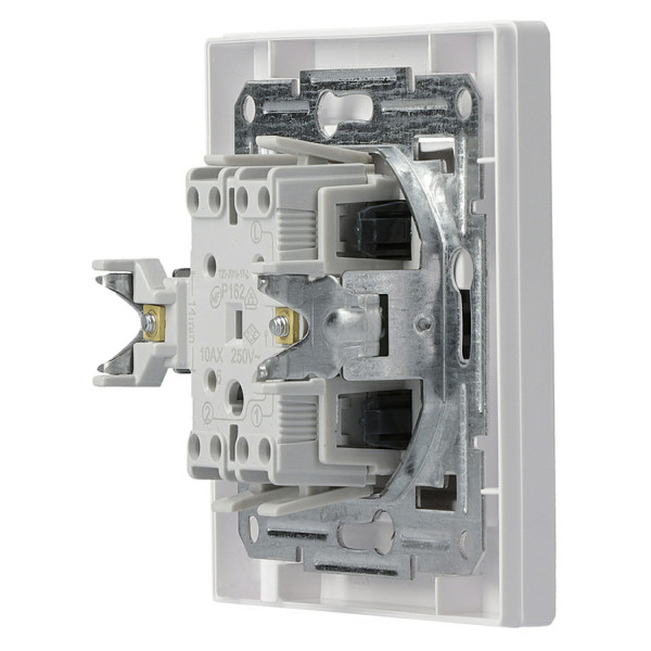 Перемикач 1-клавішний прохідний білий Asfora, EPH0400121 - фото №2