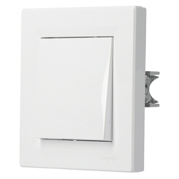 Перемикач 1-клавішний прохідний білий Asfora, EPH0400121 - фото №4