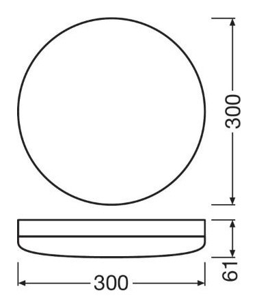 Вологозахищений світильник Osram SF Compact IK10 300 IP65 WT 24Вт 4000К (4058075062221) - фото №2