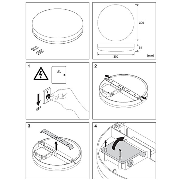 Вологозахищений світильник Osram SF Compact IK10 300 IP65 WT 24Вт 4000К (4058075062221) - фото №5