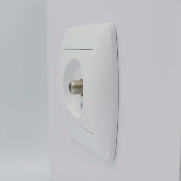 Розетка ELBI ZIRVE Fixline белая спутниковая SAT F-розьем ( 501-000201-280 ) - фото №1