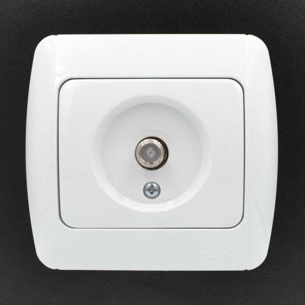 Розетка ELBI ZIRVE Fixline белая спутниковая SAT F-розьем ( 501-000201-280 ) - фото №4